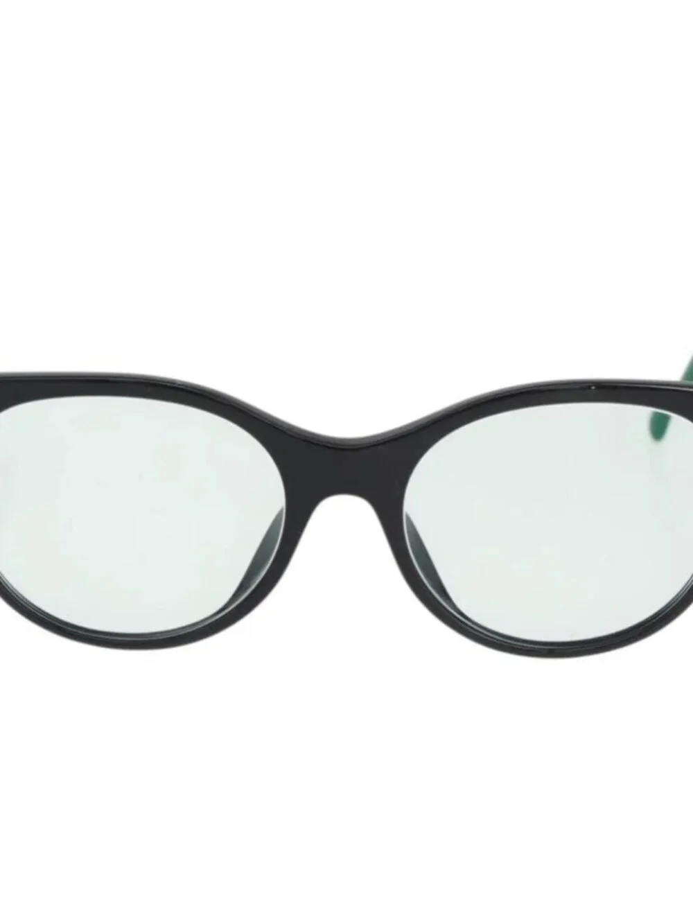 CHANEL COCO Mark Glasses plastic Green CC Auth BAZ663